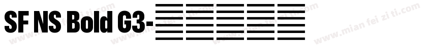 SF NS Bold G3字体转换